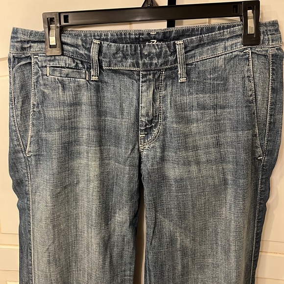 7 for All Mankind low rise wide leg jeans - Picture 2 of 7